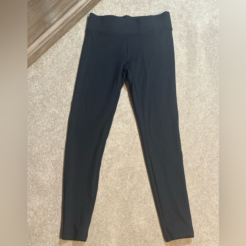 Loft Women’s Stretch Skinny Leggings Checkered Print Blue Black size XS